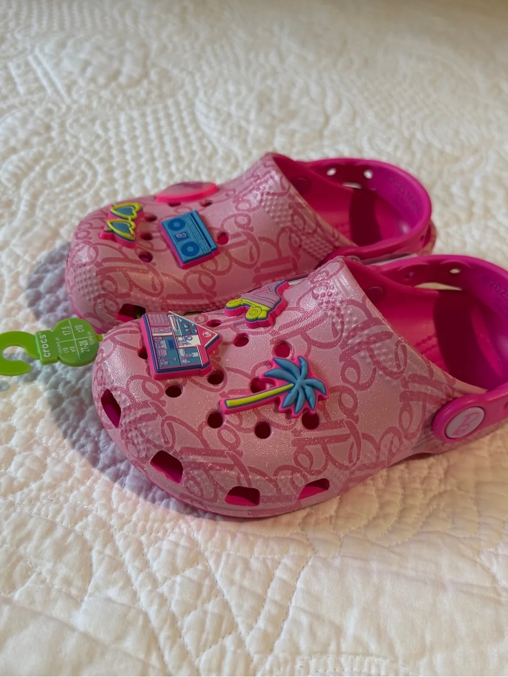 Barbie Pink Jibbitz-Style Kids Clogs with Fun Charms
